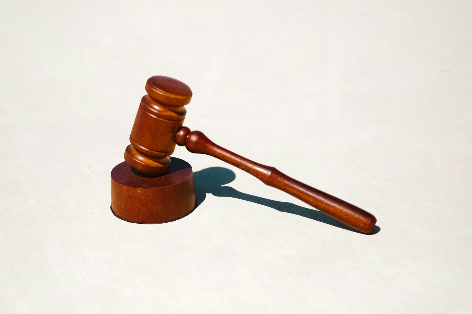A wooden gavel and sound block