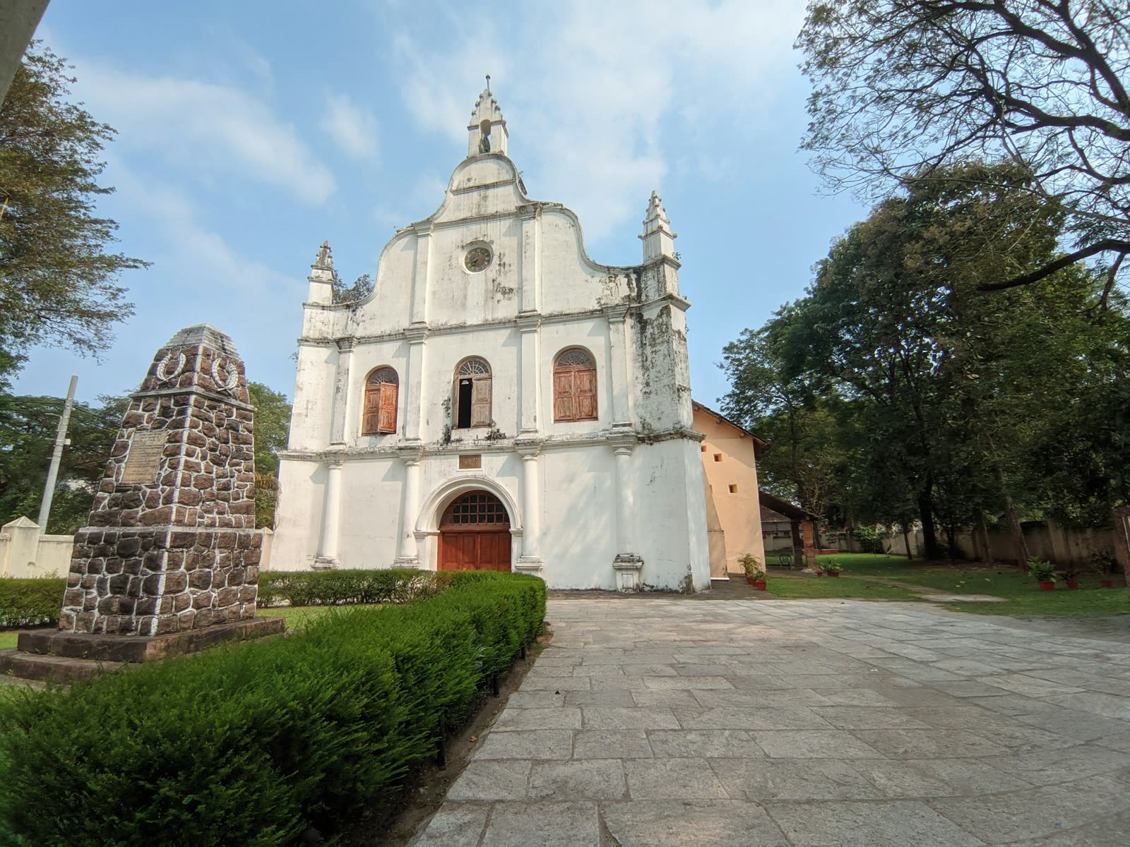 Heritage white church at Fort Kochi